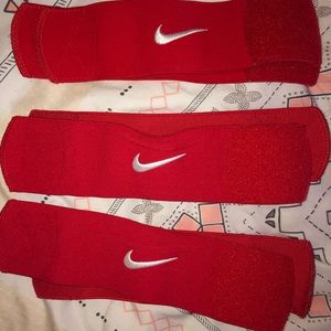 RED SOCCER SHIN GUARD SLEEVES